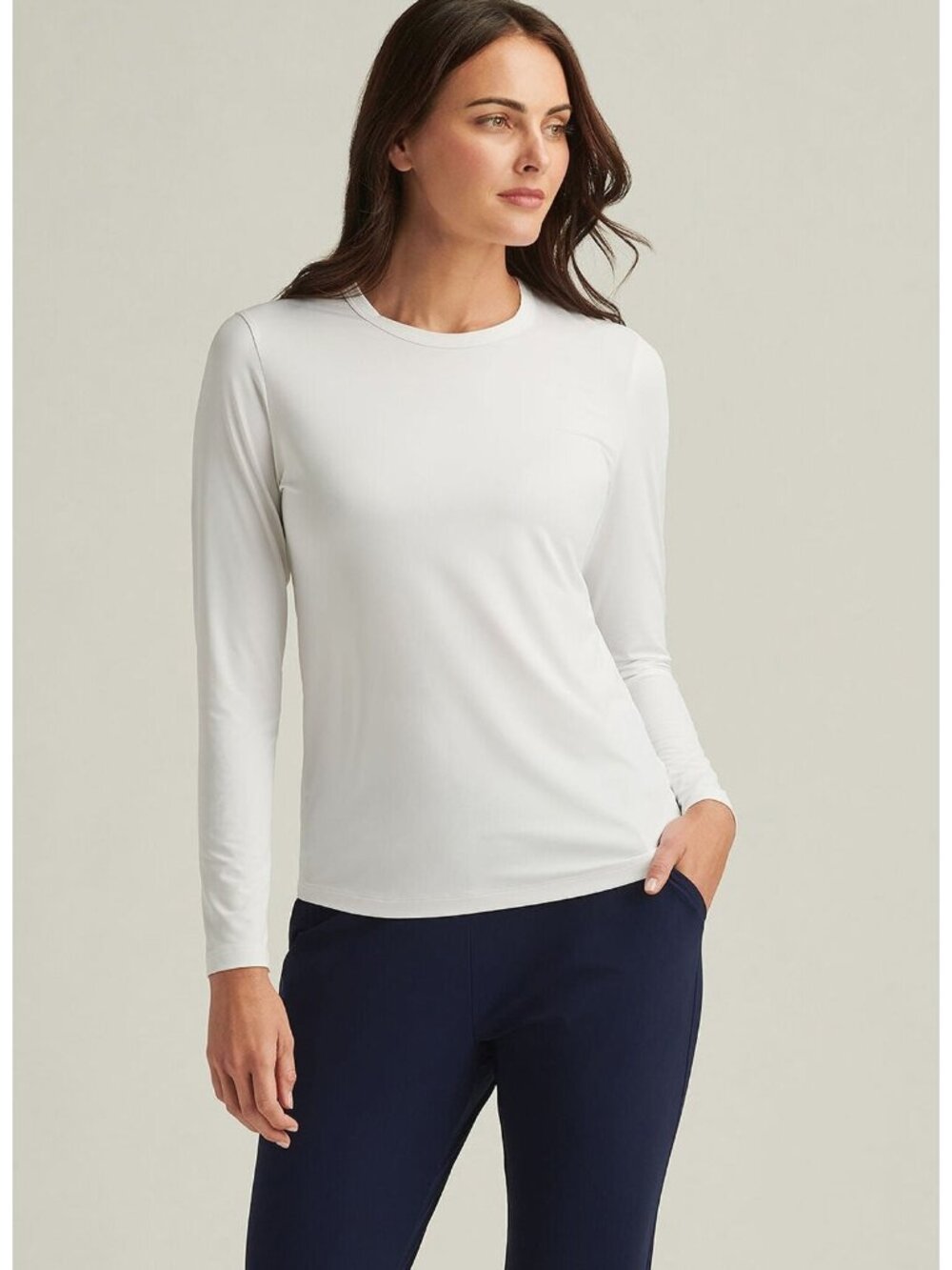 Peter Millar Women's UPF 50 Lightweight Long Sleeve Sun Tee white LARGE swim